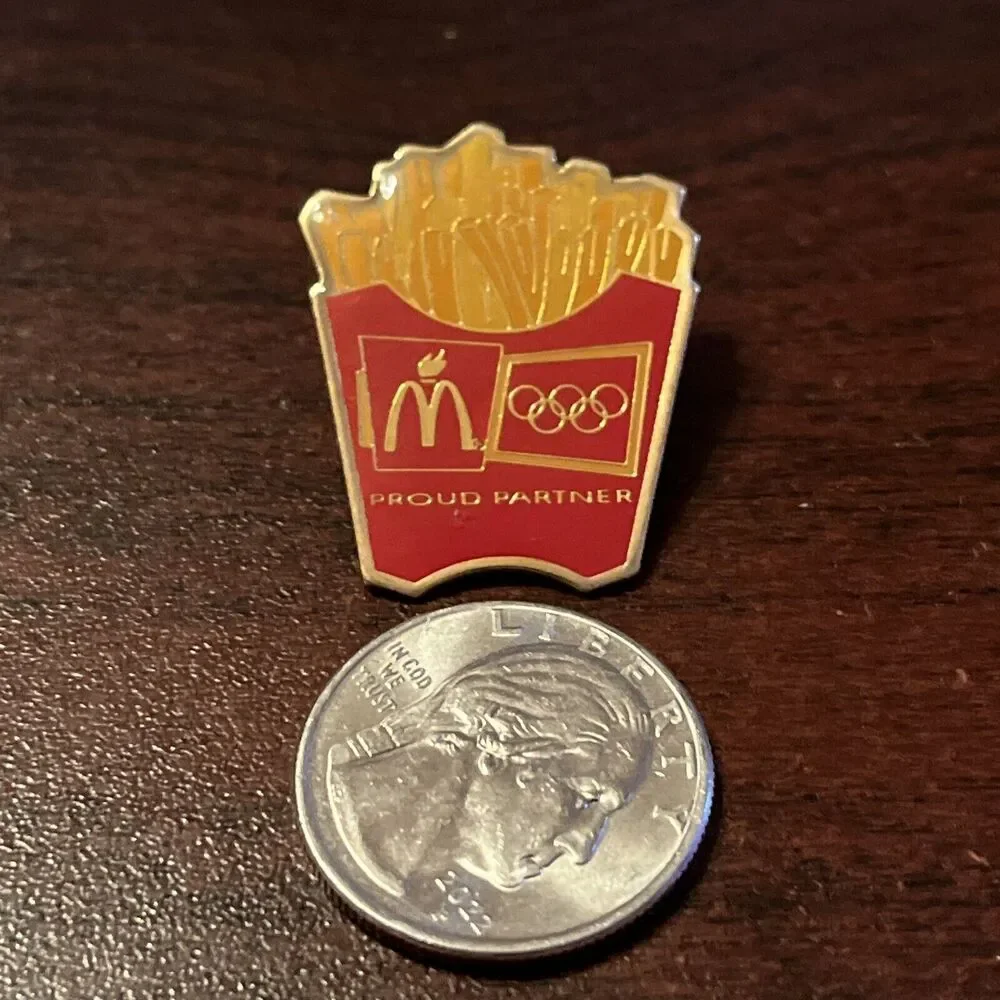 McDonald’s Olympics Proud Partner French Fries‎ Employee Lapel Hat Pin